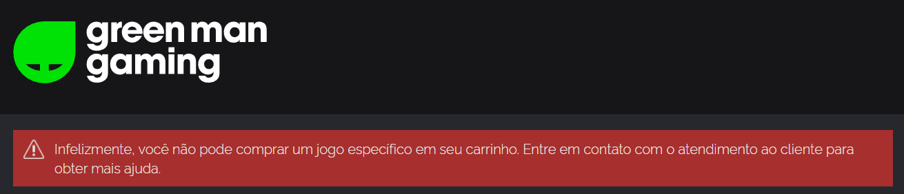 Infelizmente, você não pode comprar um jogo específico em seu carrinho. Entre em contato com o atendimento ao cliente para obter mais ajuda.