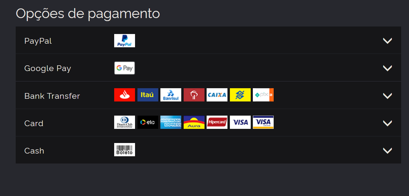 Meios de Pagamento Green Man Gaming