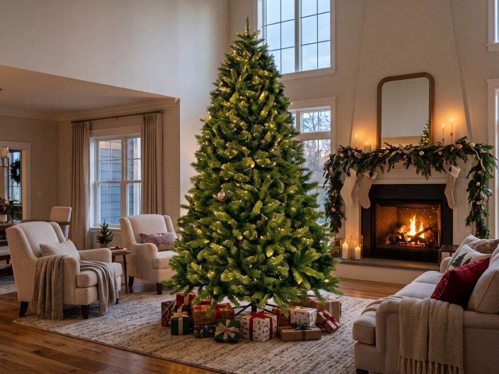 Árvore de Natal: como escolher a perfeita para a sua sala Pinheiro Luxo 2,40m 2000 Galhos