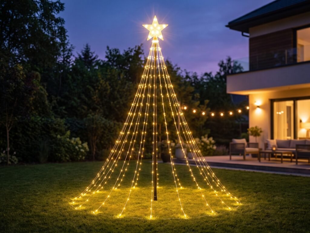 Árvore de Natal: como escolher a perfeita para a sua sala Árvore Cascata de LED 3M com Estrela
